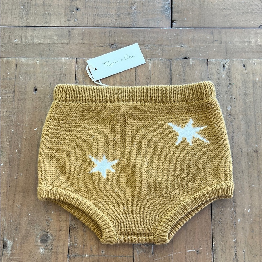 Rylee + Cru knit Star Goldenrod bloomer shorties kids 12-18 months